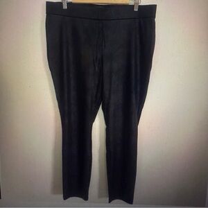 NYDJ Lift Tuck Pull On Shiny Black Leggings Pants Size 14